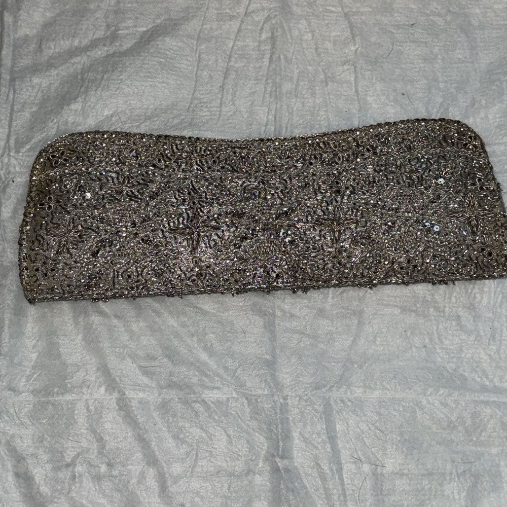 Images1981‎ silver beaded embellished special occasions clutch evening bag - Picture 3 of 5